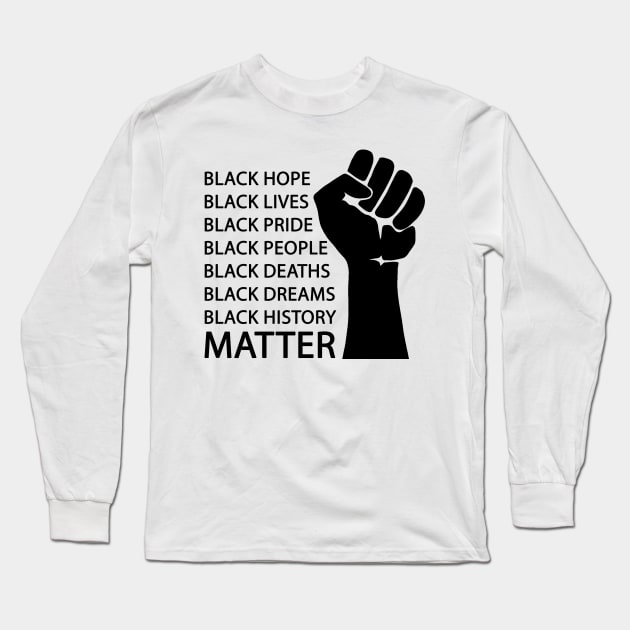 Black lives matter Long Sleeve T-Shirt by valentinahramov